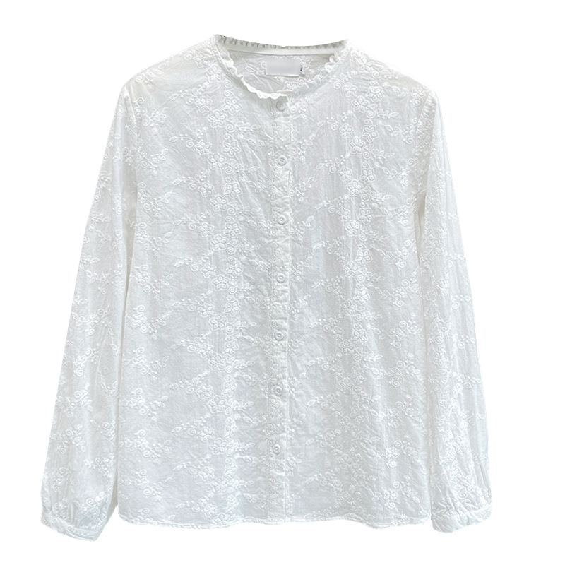 Plus Size Women's Blouses 2025 - Embroidery Cotton Shirt review and price