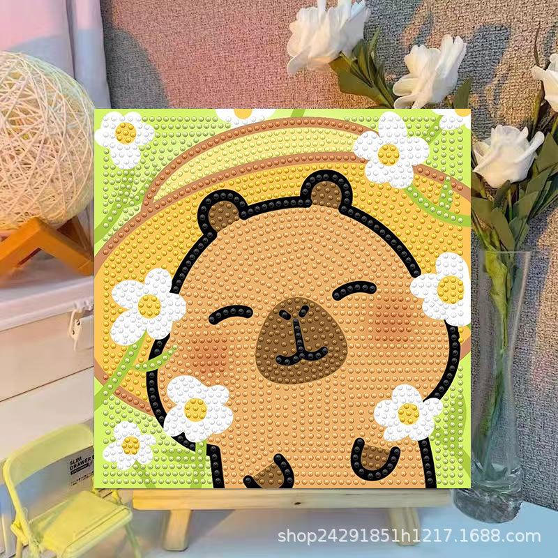 Cartoon Capibala Crystal Diamo - Embroidery Gift Ideas review and price