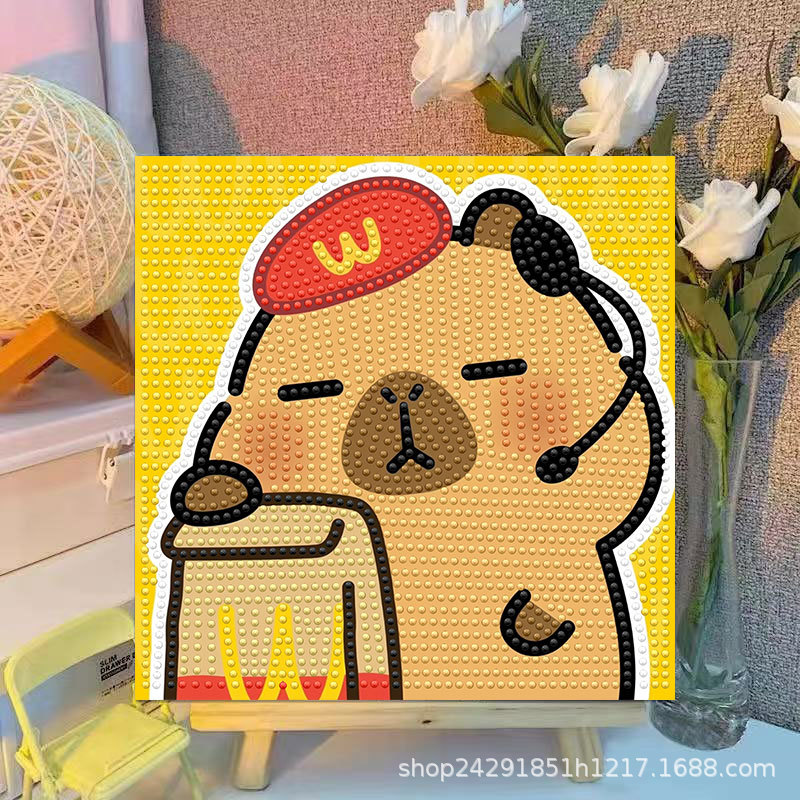 Cartoon Capibala Crystal Diamo - Embroidery Gift Ideas review and price