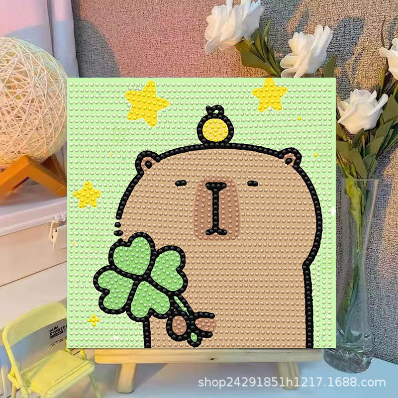 Cartoon Capibala Crystal Diamo - Embroidery Gift Ideas review and price