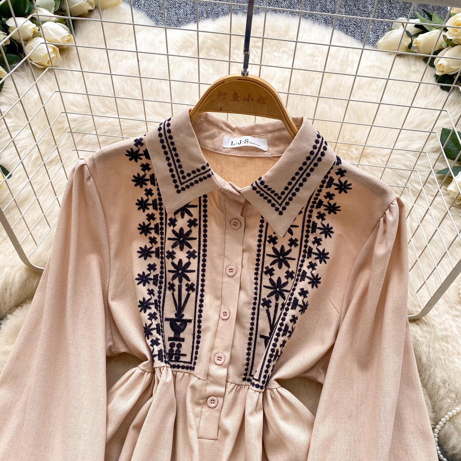Women's Vintage Blouse Bohemia - Embroidery Cotton Shirt review and price