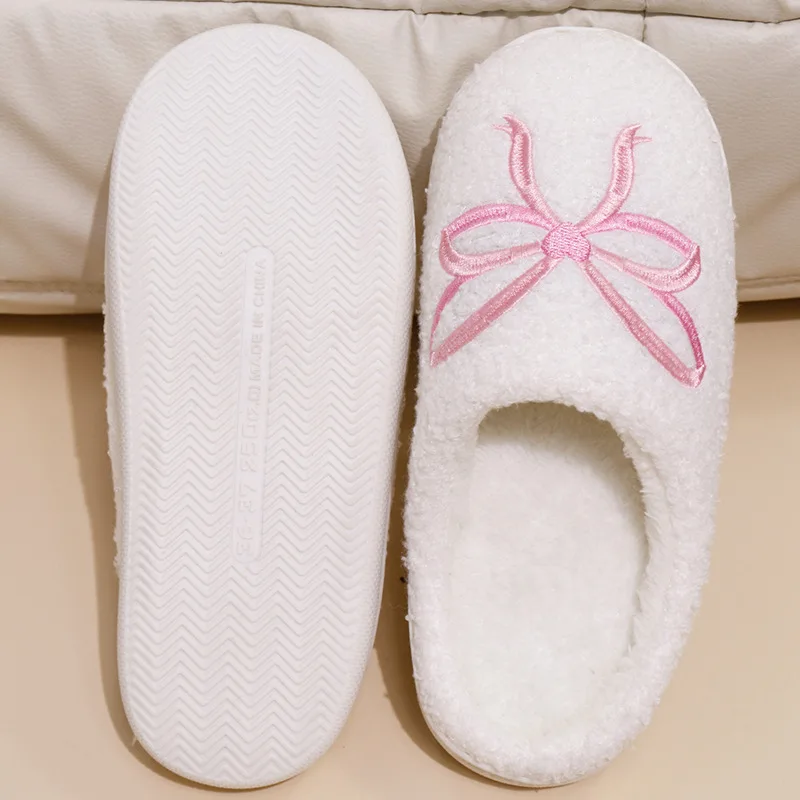 Sweet Pink Bowknot Embroidery  - Embroidery Shoes review and price
